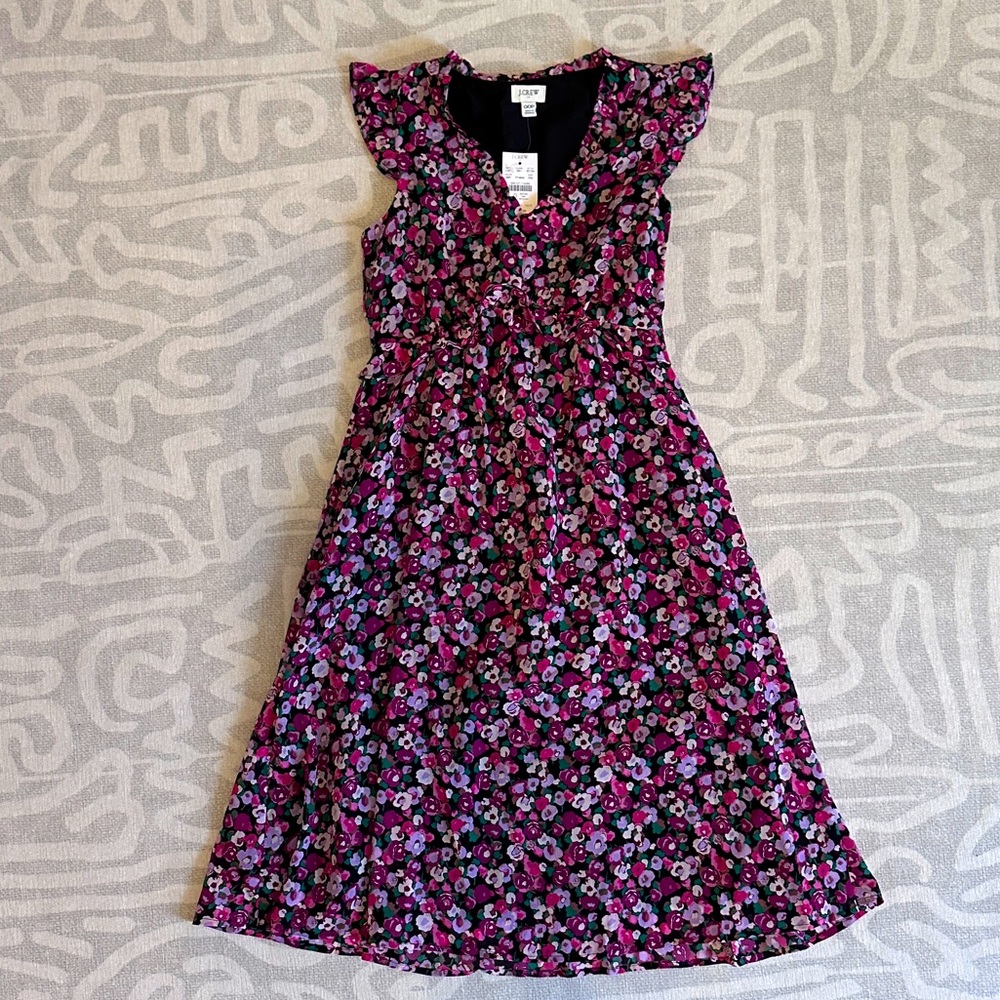 J Crew Factory Floral Midi Dress NWT